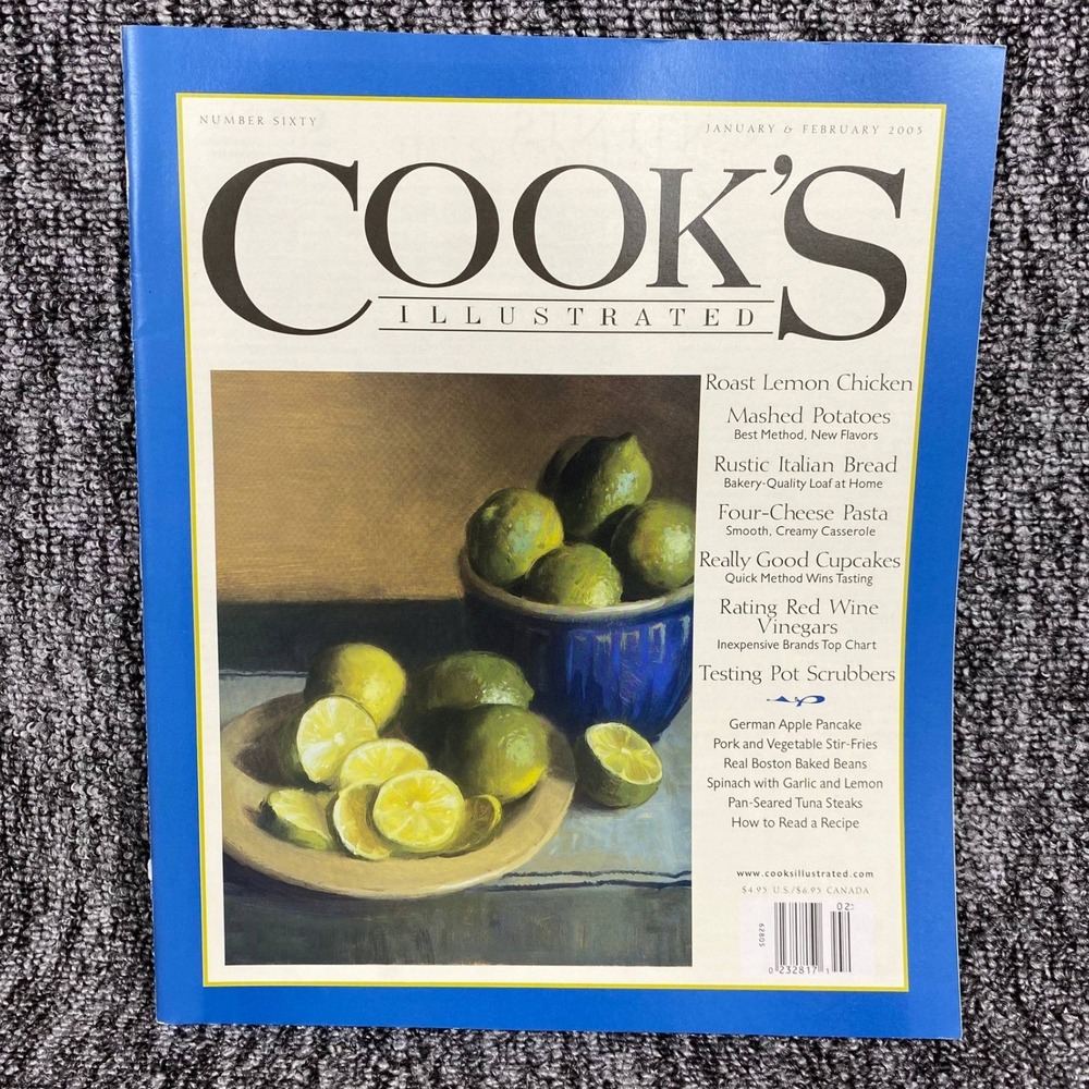 VTG Cooks Illustrated Magazine No 60 Jan Feb 2003 Roast Lemon Chicken Cupcakes